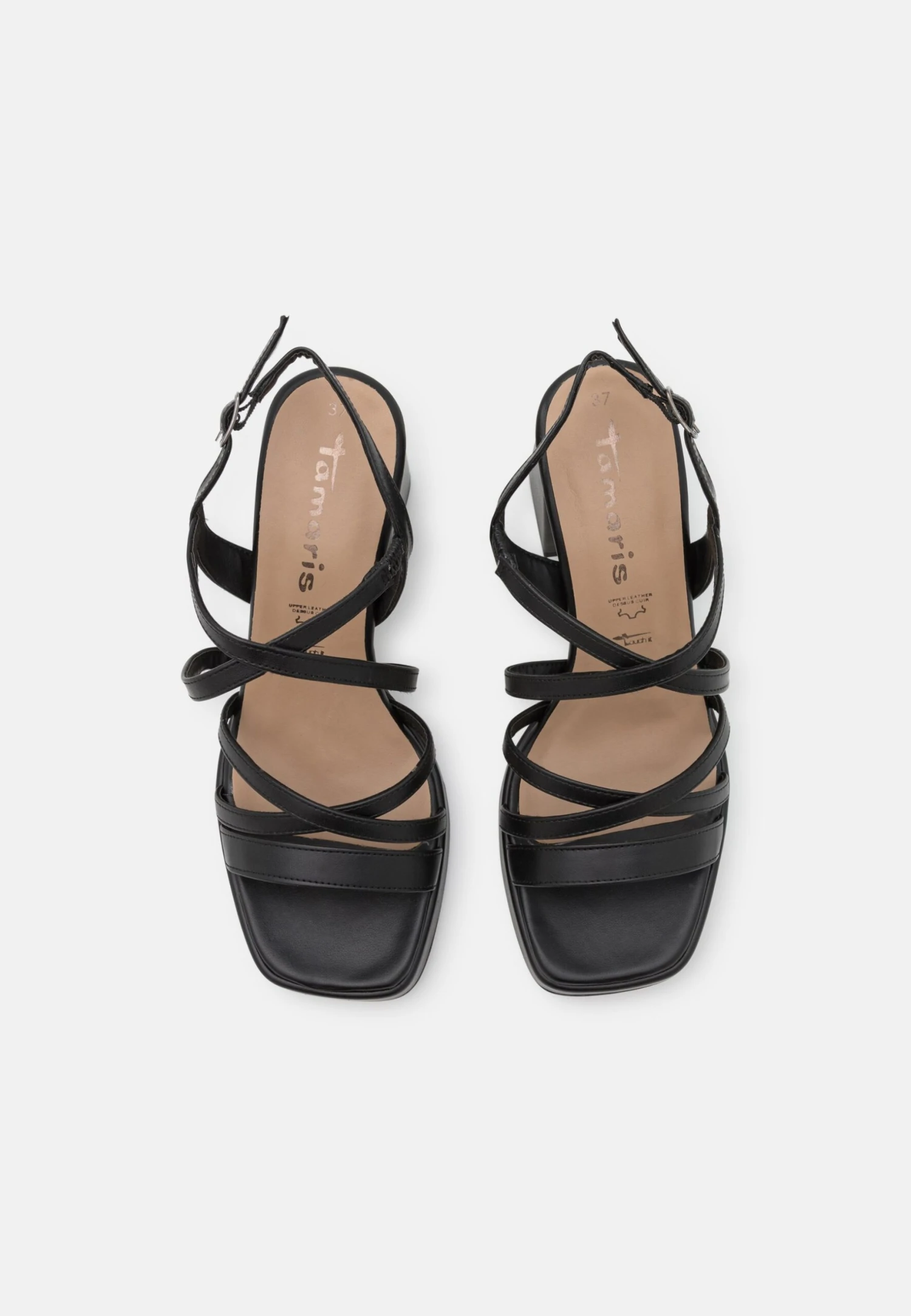 Tamaris Sandalen Met Hoge Hak - Black Matt 6 Tamaris Sandalen Met Hoge Hak - Black Matt - Afbeelding 6