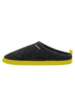 Giesswein Woolpops - Pantoffels - Anthrazit/Lime -Damesschoenen 0787353716fc4799b3859d123db2a41f