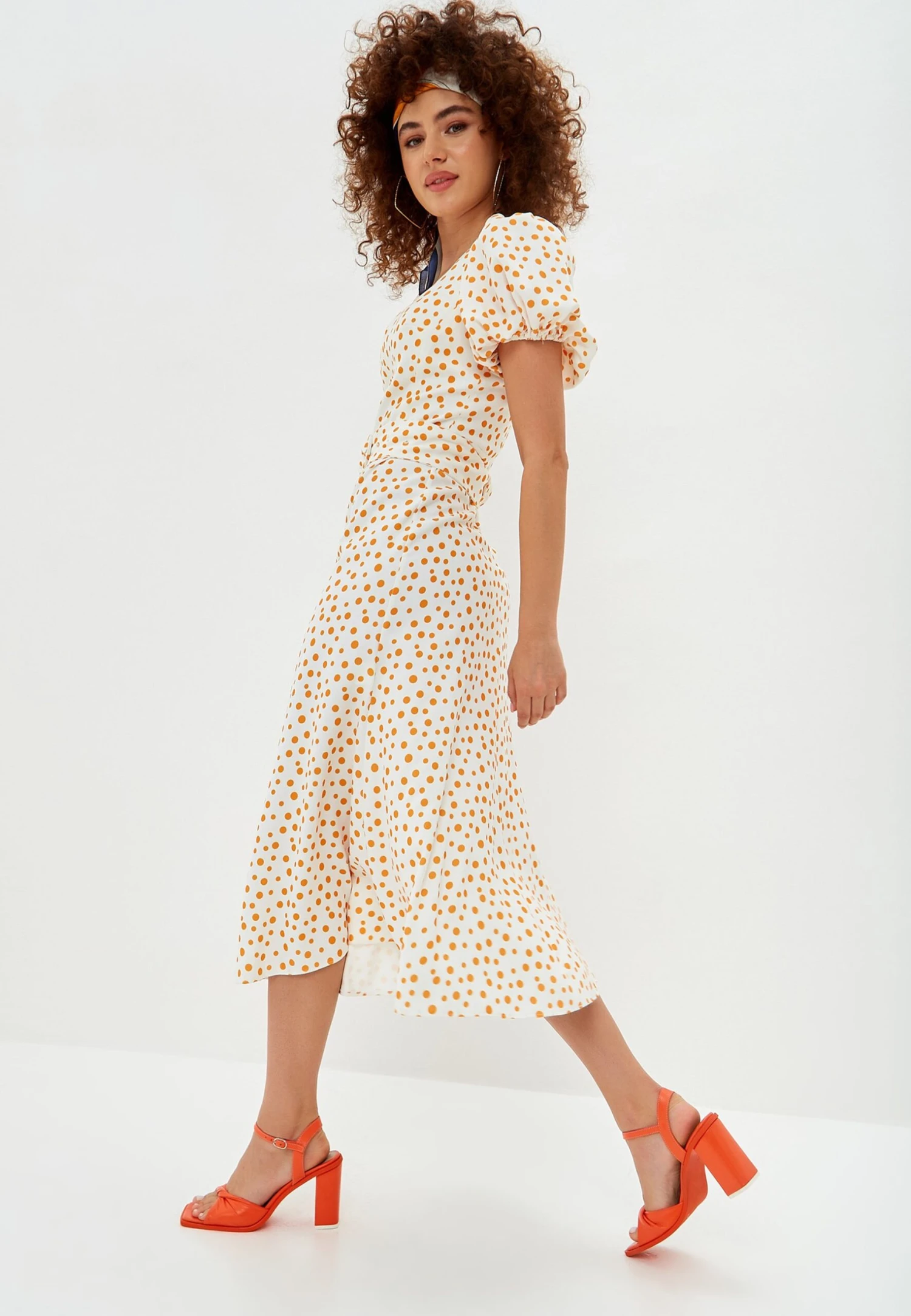 Sandalen Met Hoge Hak - Orange 3 Sandalen Met Hoge Hak - Orange - Afbeelding 3