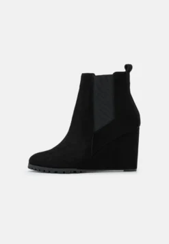 Anna Field Leather Winter Boot - Enkellaarsjes Met Hoge Hak - Black