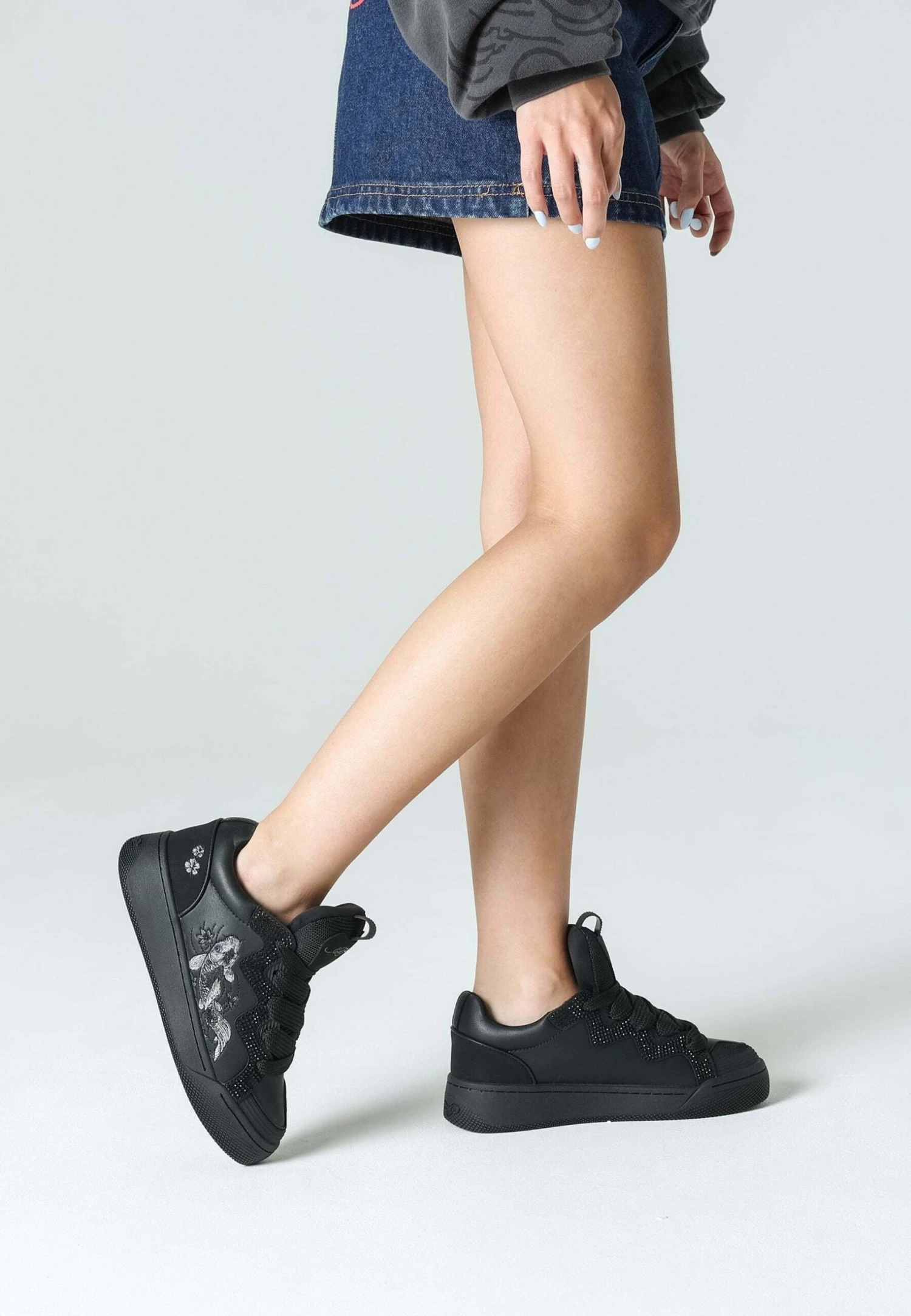 Ed Hardy Laserflip Low Koi - Sneakers Laag - Black Charcoal 3 Ed Hardy Laserflip Low Koi - Sneakers Laag - Black Charcoal - Afbeelding 3