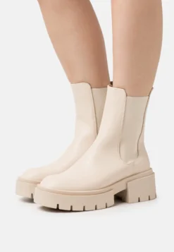 Even&Odd Enkellaarsjes Met Plateauzool - Beige