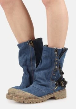 A.S.98 Cowboy-/Bikerlaarzen - Denim Blu Nero