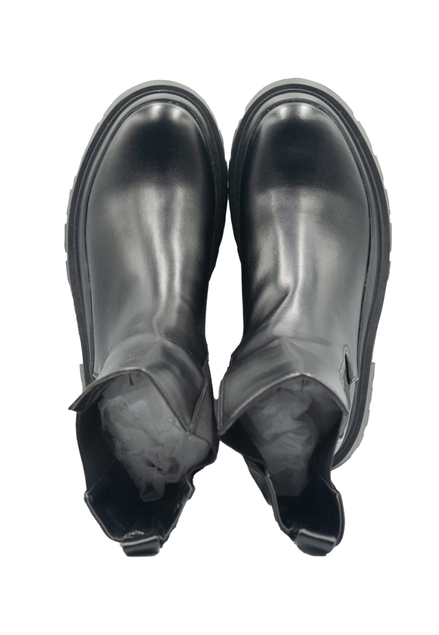 Mid Calf Chelsea With Chunky Heel - Laarzen - Black Pu 4 Mid Calf Chelsea With Chunky Heel - Laarzen - Black Pu - Afbeelding 4