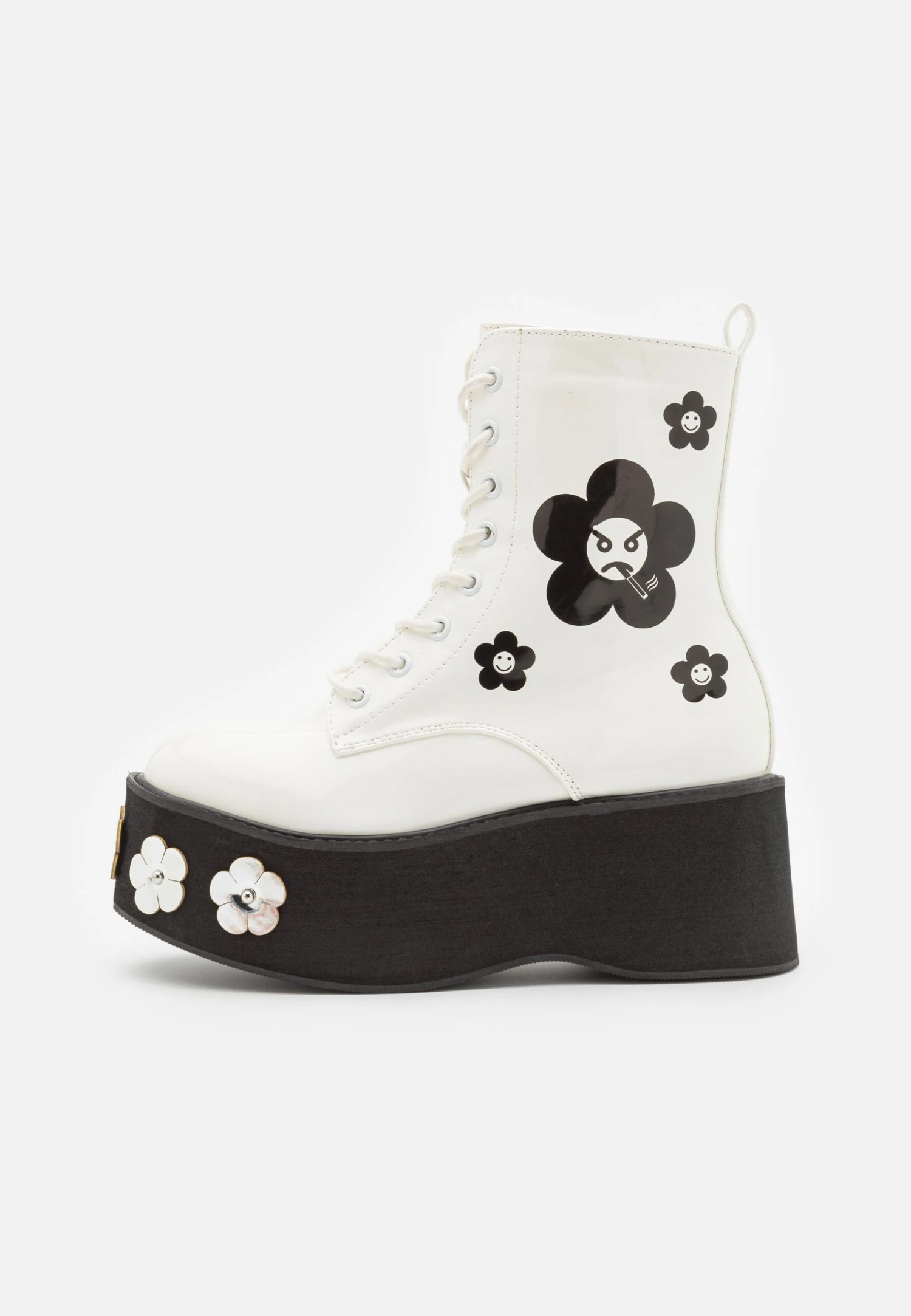 KOI FOOTWEAR Silent Screams Platform Boots - Enkellaarsjes Met Plateauzool - White 2 KOI FOOTWEAR Silent Screams Platform Boots - Enkellaarsjes Met Plateauzool - White - Afbeelding 2