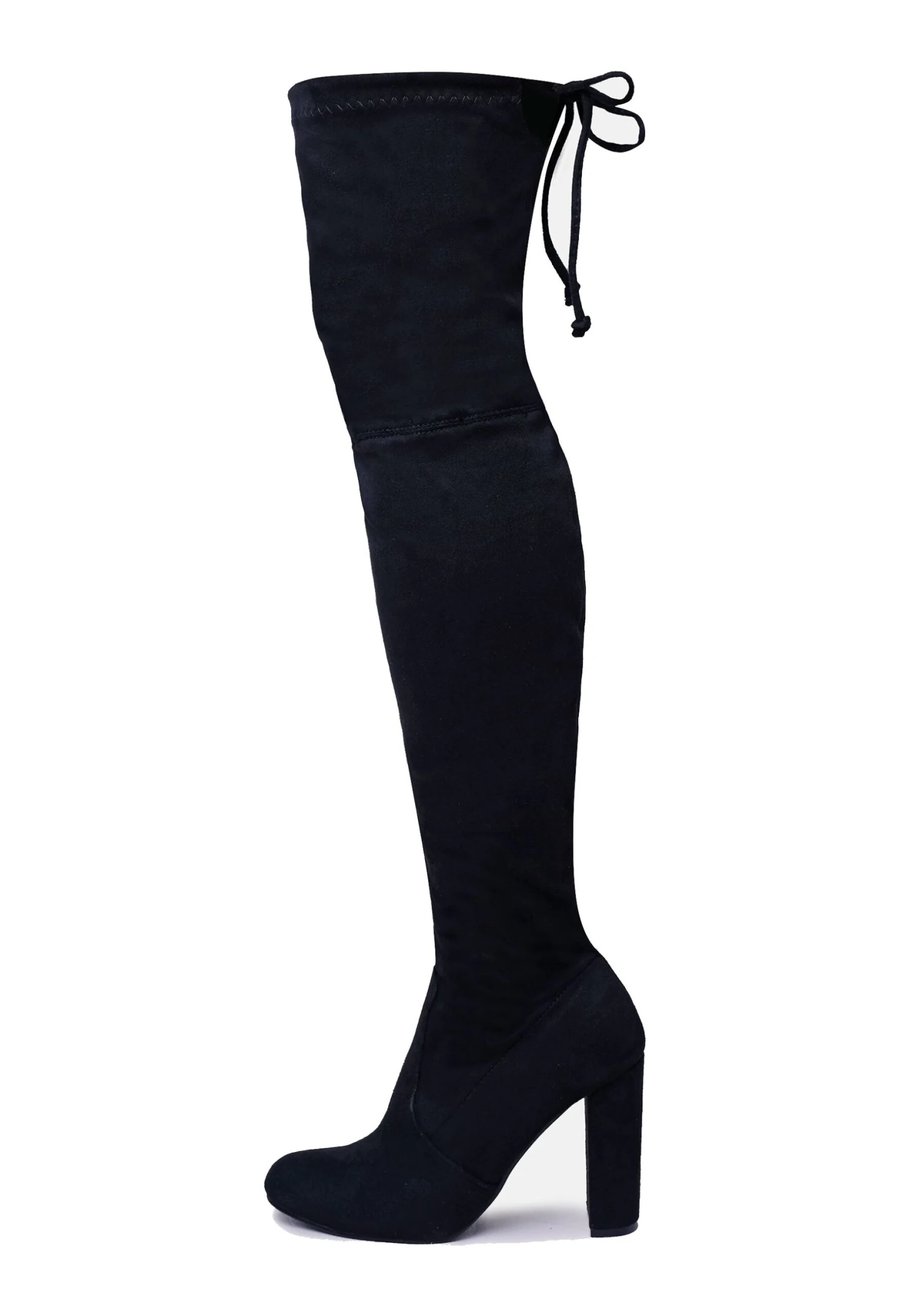 Diane High Heel With Lace Up Detail - Overknee Laarzen - Black S 1 Diane High Heel With Lace Up Detail - Overknee Laarzen - Black S