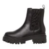 Tamaris Enkellaarsjes Met Plateauzool - Black Leather