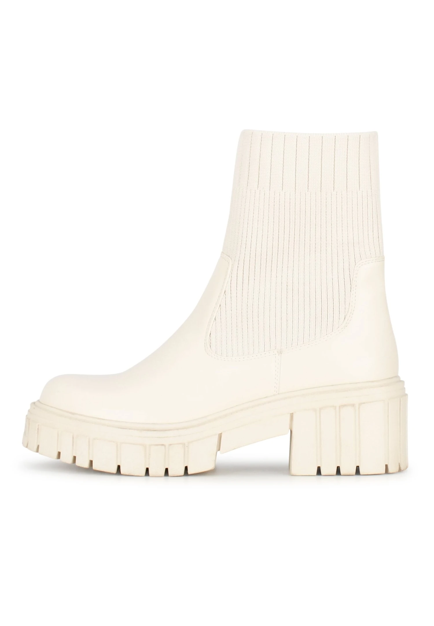 Ayla - Enkellaarsjes Met Plateauzool - Cream 2 Ayla - Enkellaarsjes Met Plateauzool - Cream - Afbeelding 2