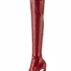 Patrizia Pepe 8Y0041 E032 - Laarzen Met Hoge Hak - Red Vynil