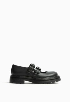 BERSHKA Track SoleWith Buckles - Klassieke Pumps - Black -Damesschoenen 57ecd82f77c443d4b64c127500964fc0