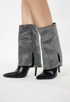 Faina Nally - Laarzen - Schwarz Silber