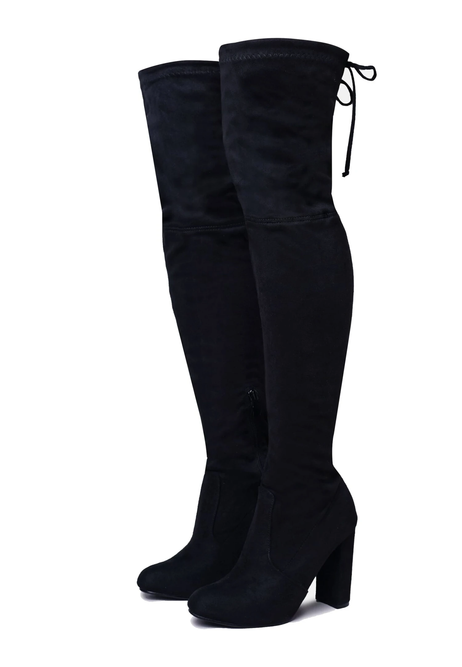 Diane High Heel With Lace Up Detail - Overknee Laarzen - Black S 2 Diane High Heel With Lace Up Detail - Overknee Laarzen - Black S - Afbeelding 2