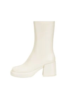 Enkellaarsjes Met Hoge Hak - Off White