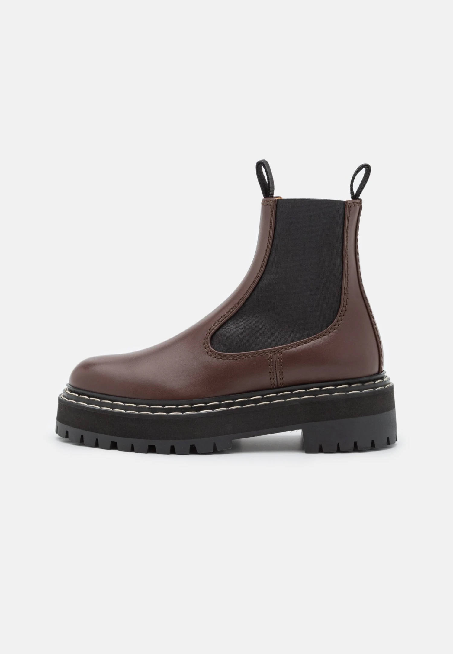PROENZA SCHOULER Lug Sole Chelsea Boots - Enkellaarsjes Met Plateauzool - Dark Brown 1 PROENZA SCHOULER Lug Sole Chelsea Boots - Enkellaarsjes Met Plateauzool - Dark Brown