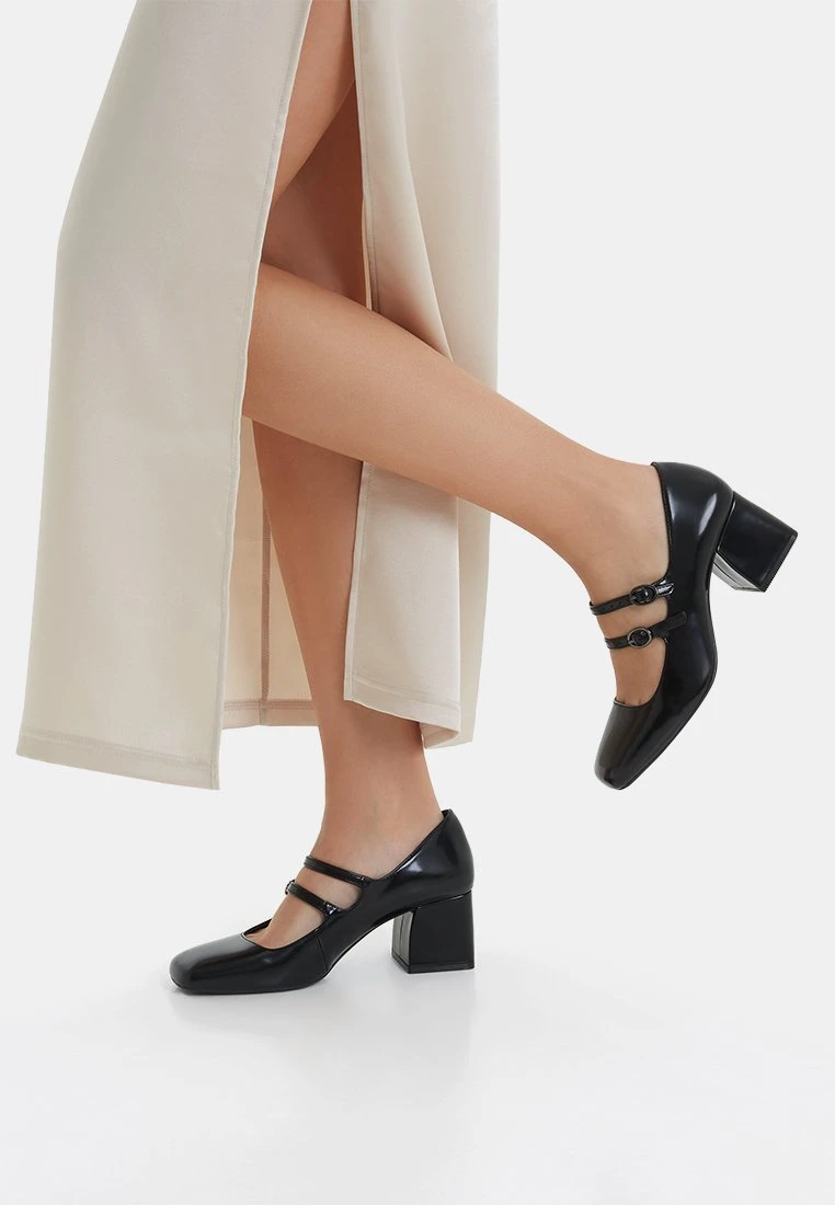 BERSHKA Mary Jane Block Heel - Klassieke Pumps - Black 1 BERSHKA Mary Jane Block Heel - Klassieke Pumps - Black