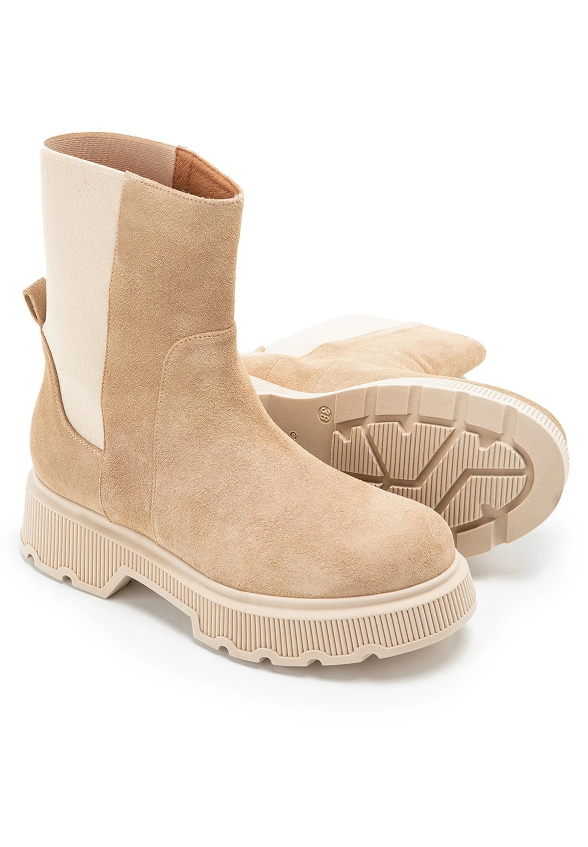 Diora- Enkellaarsjes Met Hoge Hak - Beige 4 Diora- Enkellaarsjes Met Hoge Hak - Beige - Afbeelding 4