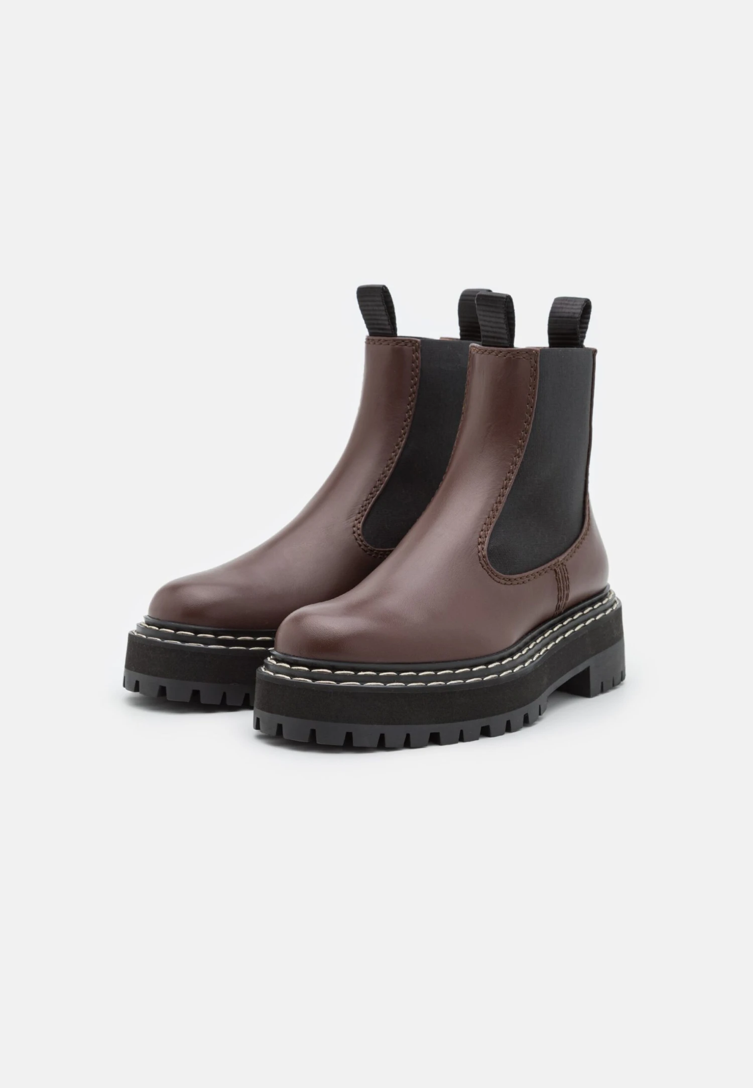 PROENZA SCHOULER Lug Sole Chelsea Boots - Enkellaarsjes Met Plateauzool - Dark Brown 2 PROENZA SCHOULER Lug Sole Chelsea Boots - Enkellaarsjes Met Plateauzool - Dark Brown - Afbeelding 2