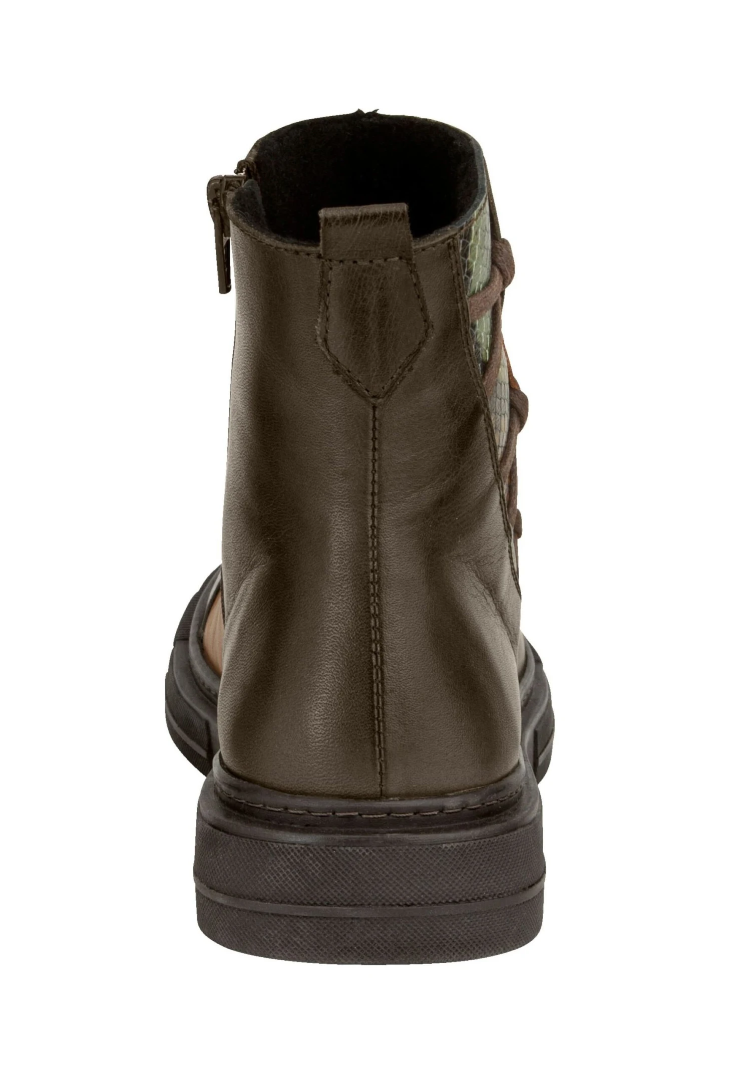 Gemini Enkellaarsjes Met Plateauzool - Khaki 4 Gemini Enkellaarsjes Met Plateauzool - Khaki - Afbeelding 4