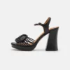 Chie Mihara Rose - Sandalen Met Plateauzool - Black