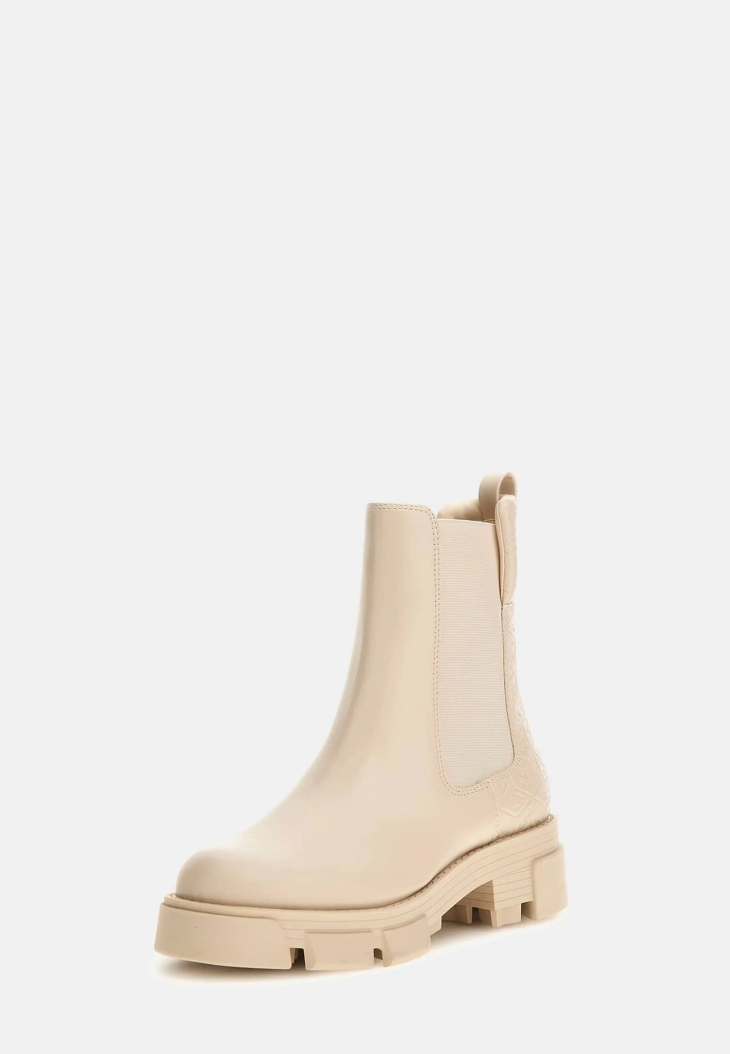 Guess Madla - Enkellaarsjes Met Plateauzool - Creme 2 Guess Madla - Enkellaarsjes Met Plateauzool - Creme - Afbeelding 2