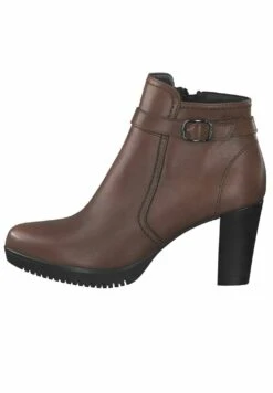 Tamaris Enkellaarsjes Met Hoge Hak - Cognac