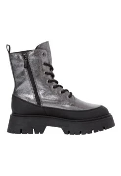 Tamaris Stiefelette - Enkellaarsjes Met Plateauzool - Silver Met Blk 13 Tamaris Stiefelette - Enkellaarsjes Met Plateauzool - Silver Met Blk -Damesschoenen ac89fbddf51c4442af79b093d1e50649