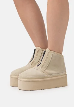 Even&Odd Leather - Korte Laarzen - Beige