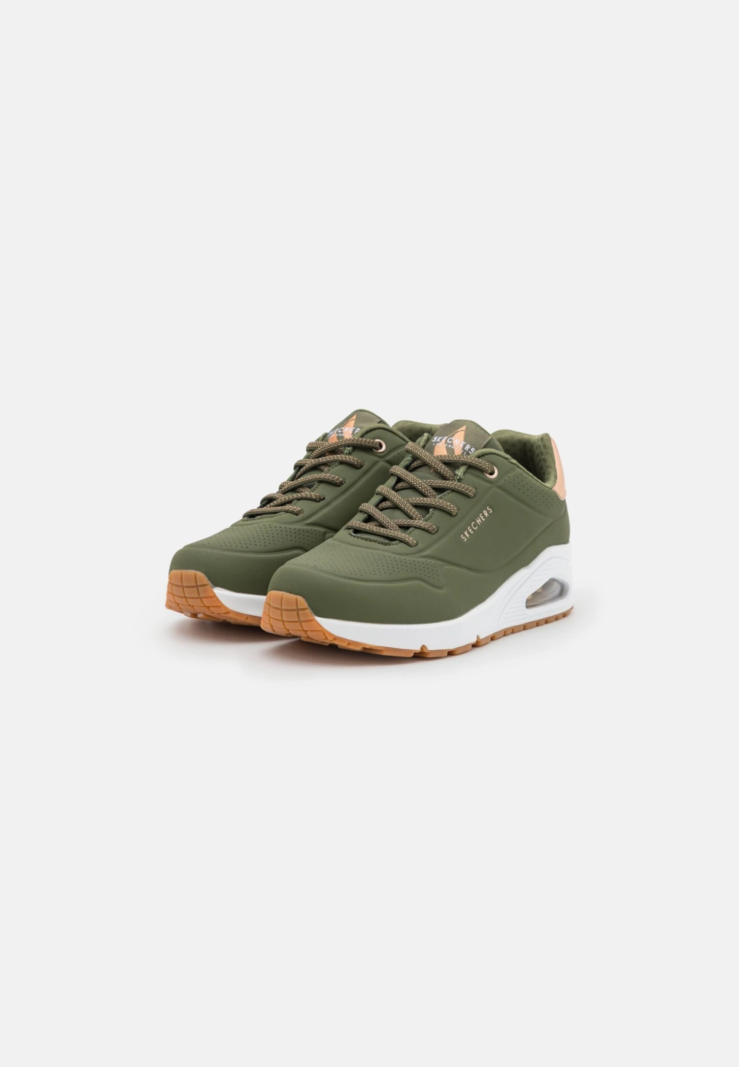 Uno - Sneakers Laag - Olive Durabuck/Rose Gold Trim 3 Uno - Sneakers Laag - Olive Durabuck/Rose Gold Trim - Afbeelding 3