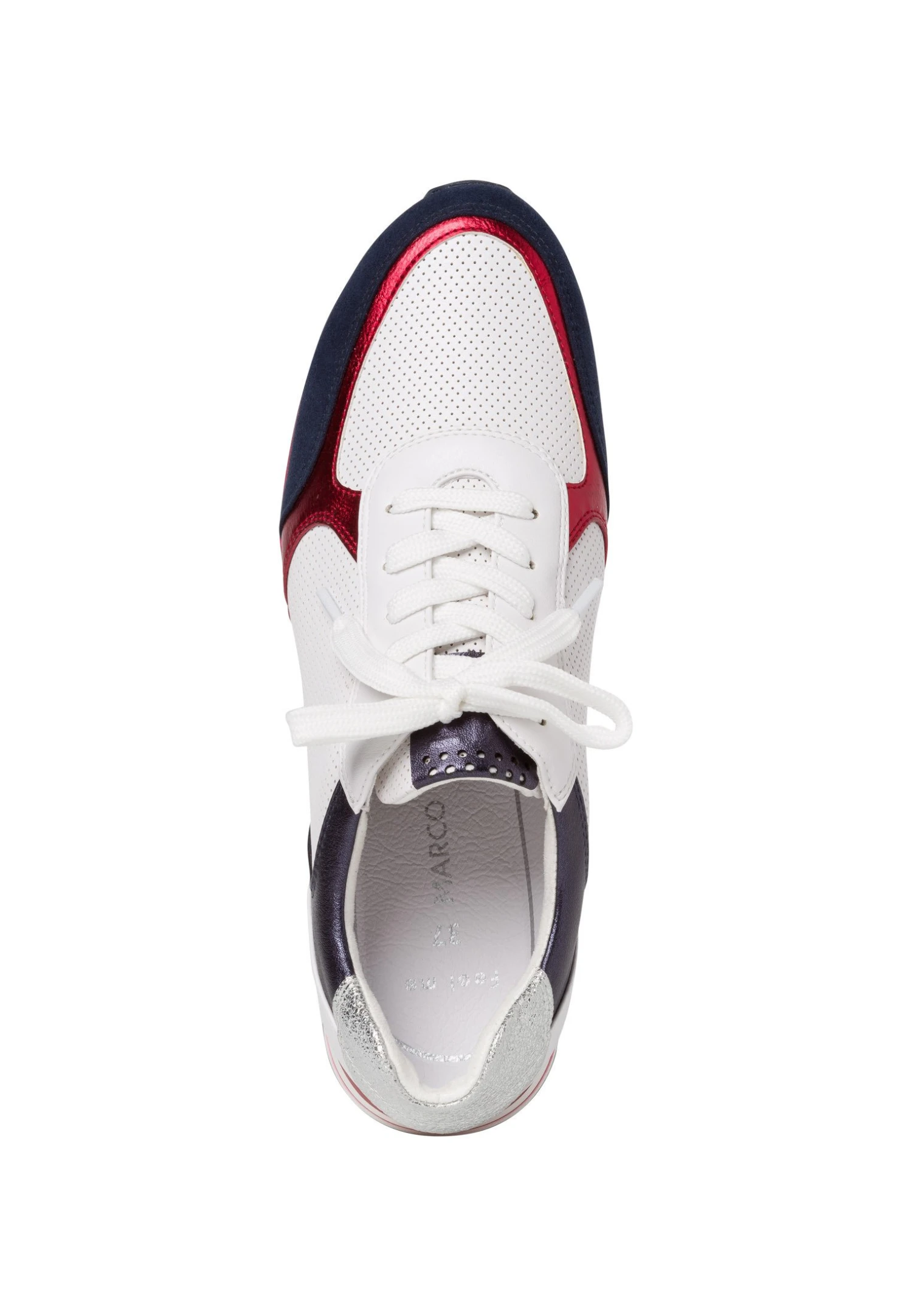 Marco Tozzi Sneaker - Sneakers Laag - White/Navy 3 Marco Tozzi Sneaker - Sneakers Laag - White/Navy - Afbeelding 3