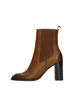 Mit Absatz - Korte Laarzen - Cognac