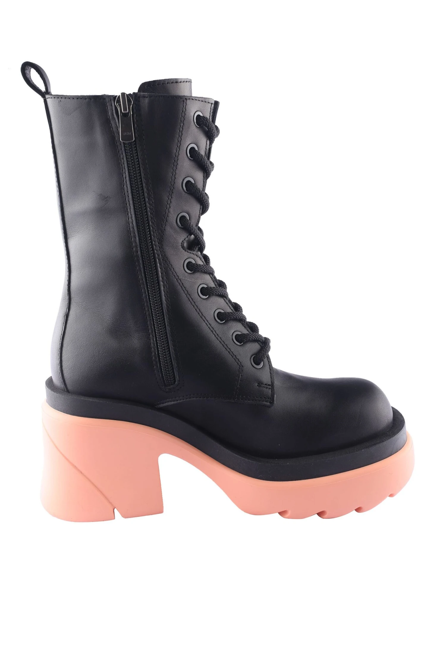 Antrakto - Enkellaarsjes Met Hoge Hak - Black/Pink 6 Antrakto - Enkellaarsjes Met Hoge Hak - Black/Pink - Afbeelding 6