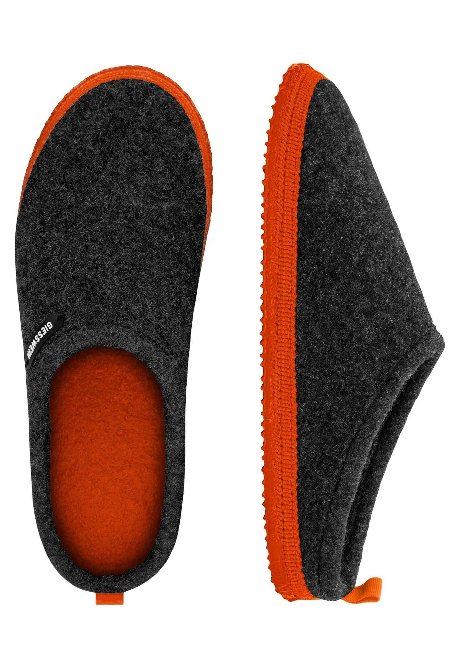 Giesswein Woolpops - Pantoffels - Anthrazit/Neonorange 4 Giesswein Woolpops - Pantoffels - Anthrazit/Neonorange - Afbeelding 4