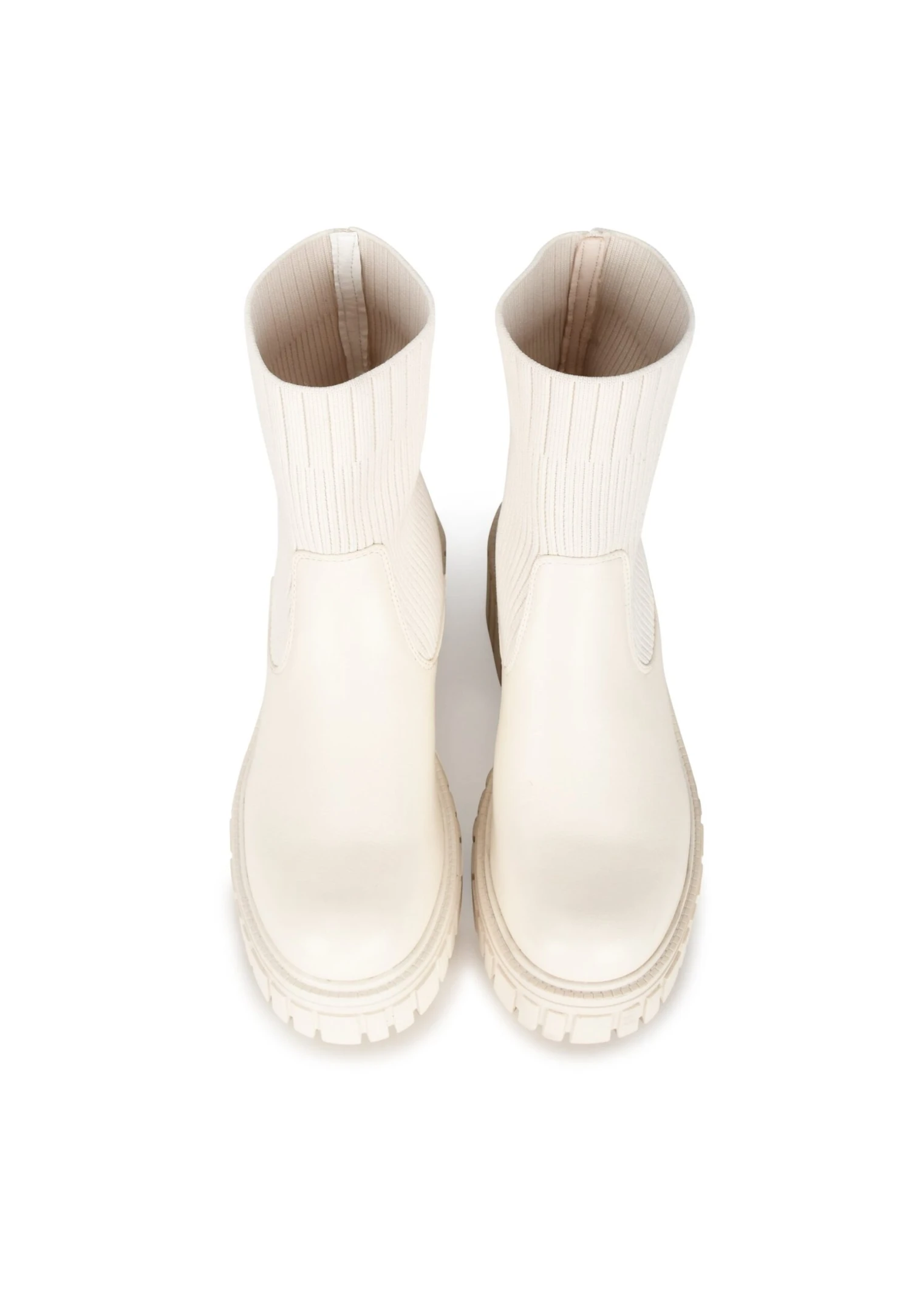 Ayla - Enkellaarsjes Met Plateauzool - Cream 6 Ayla - Enkellaarsjes Met Plateauzool - Cream - Afbeelding 6