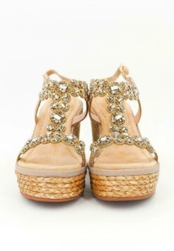 Alma En Pena Osaka - Sandalen Met Sleehak - Sand -Damesschoenen ed75b9a0c13e43ca8d4b3aaad05e8e19