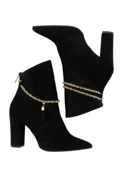 Faina Enkellaarsjes Met Hoge Hak - Schwarz -Damesschoenen f46e90ef91e44f3880d138f96d0243ec