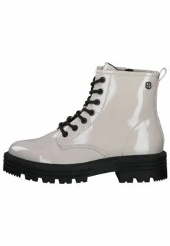 S.Oliver Enkellaarsjes Met Plateauzool - Cream Patent